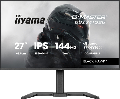 iiyama G-MASTER GB2741QSU-B1 monitor front view with 27 inch 4K Ultra HD LED display