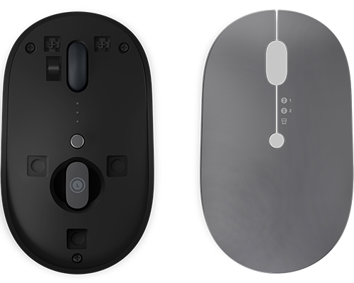 Lenovo Go Multi-Device, Ambidextrous, RF Wireless + Bluetooth, Optical Mouse