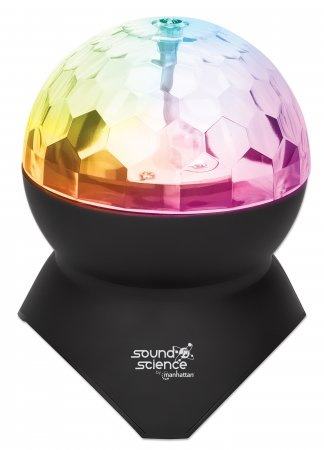 Manhattan Sound Science Bluetooth Disco Light Ball Speaker rear ports AUX USB