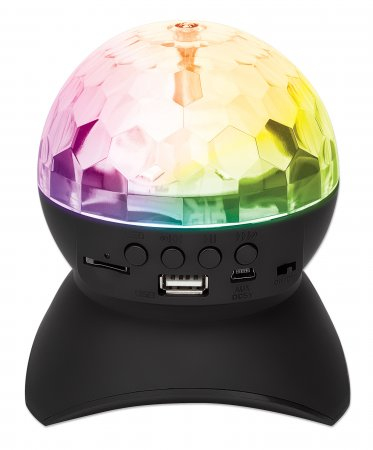 Manhattan Sound Science Disco Light Ball Speaker with colorful LED glow