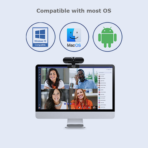 Adesso CyberTrack H7 4MP USB Webcam – 2K 2560x1440, 30fps, MJPG/YUY2, 1440p