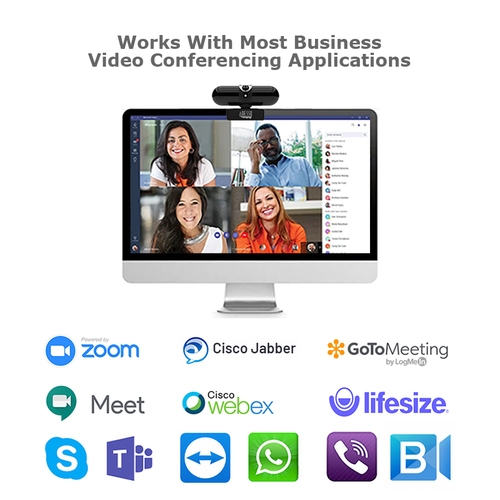 Adesso CyberTrack H7 4MP USB Webcam – 2K 2560x1440, 30fps, MJPG/YUY2, 1440p