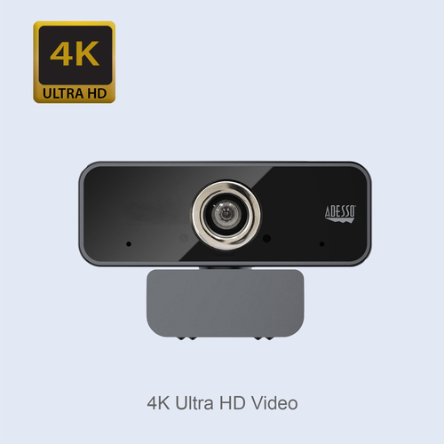 Adesso CyberTrack 6S 8MP USB Webcam – 4K 3840x2160, 30fps, Full HD, 2160p