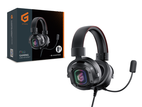 Conceptronic ATHAN 7.1 Surround Sound Gaming USB, Wired,  20 - 20000 Hz, Headset/Headphones, Black