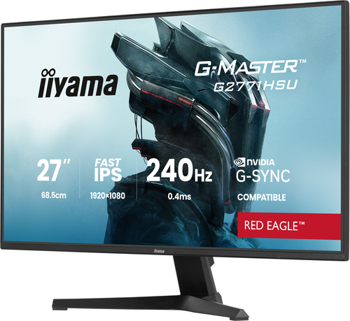 iiyama G2771HSU-B1 27 inch gaming monitor showing 1920 x 1080 resolution