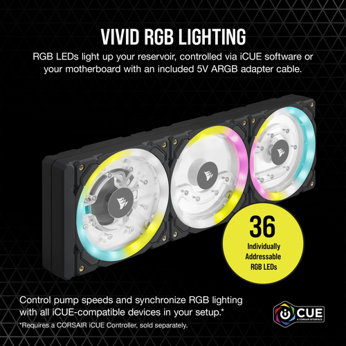 Corsair XD7 Pump & Reservoir Brass Copper Black 4Pin Liquid Cooler CX-9040005-WW