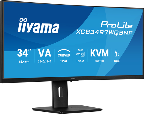 iiyama ProLite, 34’’ UltraWide Quad HD curved monitor - LED, Black