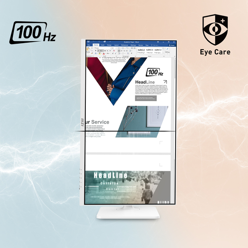 MSI Modern MD272XPW 27 inch monitor image emphasizing fast response and clear visuals