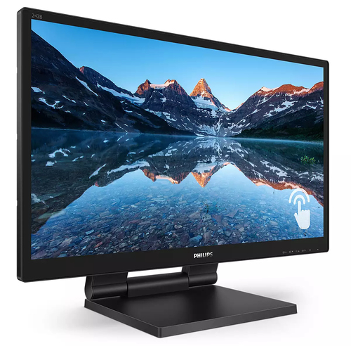 Philips 242B9T monitor rear view, ports and VESA mount design