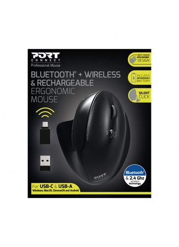 Port Designs (900706-BT), Right-hand, Optical, RF Wireless + Bluetooth, Mouse