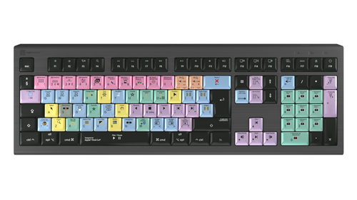 Logic keyboard LKB FCPX10 wired USB QWERTY keyboard front view