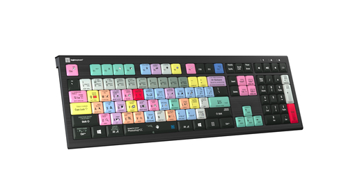 Logic Keyboard LKB-PHOTOCC-A2PC-UK scissor switch keys close up