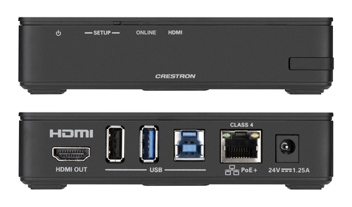 Crestron AM-3100-WF-I device supporting AirMedia Canvas, HDMI, Wi-Fi 6, and USB peripherals