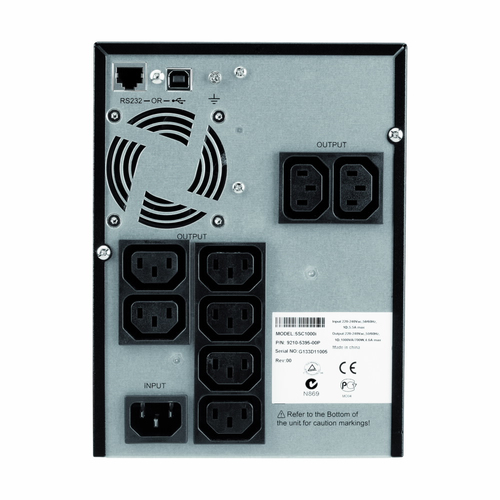 Eaton 5SC1000IBS UPS rear panel with C13 outlets