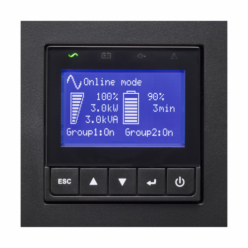 Eaton 9PX2200IRT2UBS online UPS USB Type-B and RS-232 ports close-up