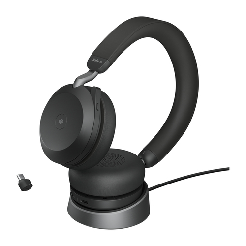 Jabra Evolve2 75 USB-C, Wired & Wireless, Headset/Headphones, Black