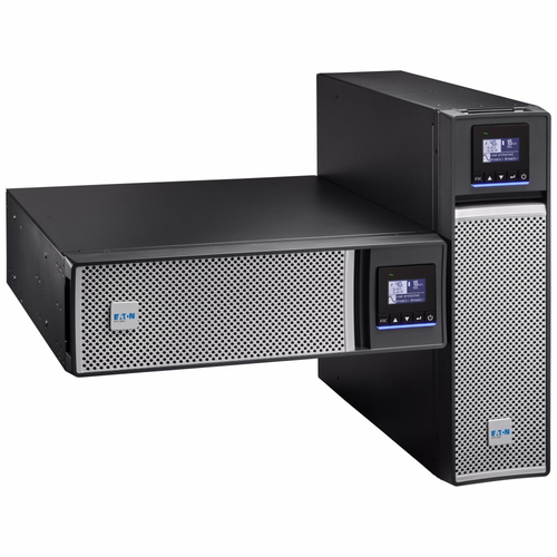 Eaton 5PX2200IRT3UG2BS UPS installed in server rack with connected cables