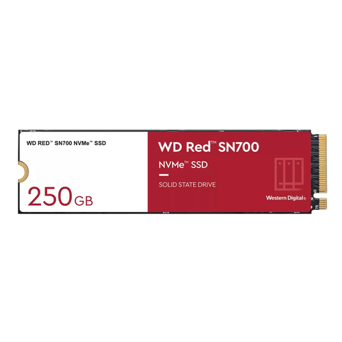 WD Red SN700 250GB M.2 NVMe SSD, 3100MB/s, PCIe 3.0 x4 8Gbit/s NAS Storage Drive