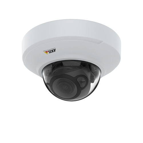 Axis 02113-001 indoor surveillance camera close view showing compact dome housing and lens