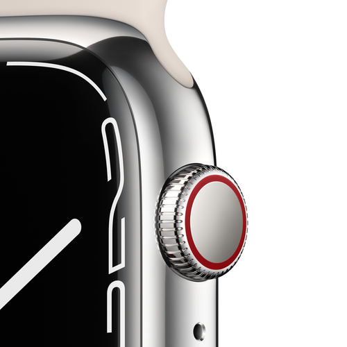 Apple Series 7 smartwatch highlighting waterproof design and digital touchscreen interface