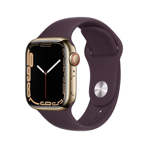 Apple Smartwatch Series 7 OLED touchscreen showing fitness and health tracking interface