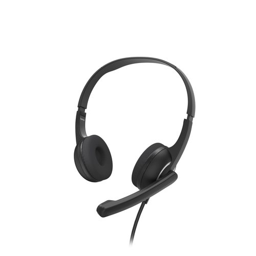 Hama HS-P150 V2 wired headset with padded mesh earpads in black