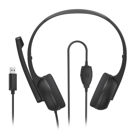 Hama HS-USB250 V2, Wired, 20 - 20000 Hz, Headset/Headphones, Black