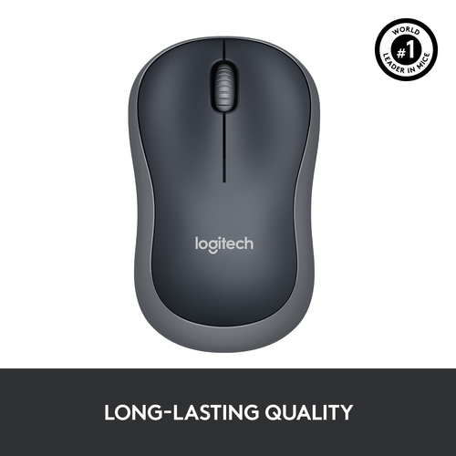 Logitech Wireless Mouse M185, Ambidextrous, Optical, RF Wireless, 1000 DPI, Grey