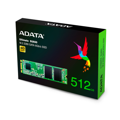 ADATA Ultimate SU650 512GB M.2 2280 SATA SSD –550MB/s Read,510MB/s Write,3D NAND