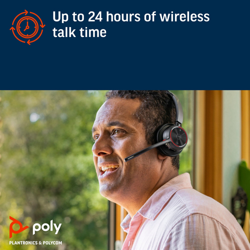 POLY Voyager (77Y98AA) 4320 USB-A +BT700 dongle, Wired & Wireless, 20 - 20000 Hz, Headset/Headphones, Black