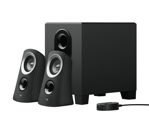 Compact Logitech Z313 subwoofer and satellite speakers 25W RMS