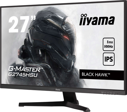 iiyama G-MASTER LED monitor on desk setup for gaming use
