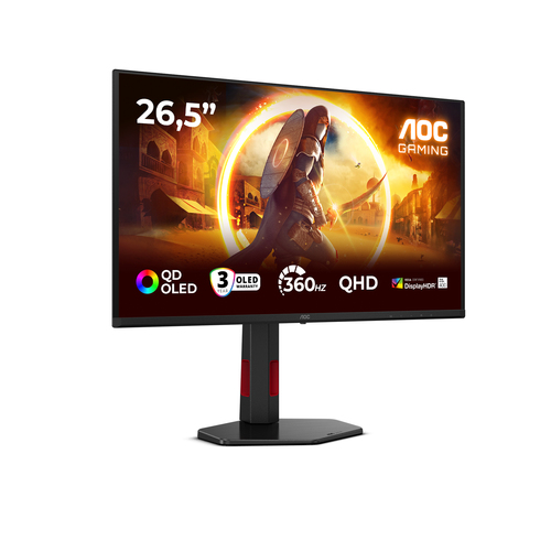 AOC G4 Q27G4SDR 26.5" 2560 x 1440 pixels Quad HD OLED Monitor Black, Red