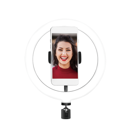 LogiLink AA0151 black ring light LED for video calls and meetings photo