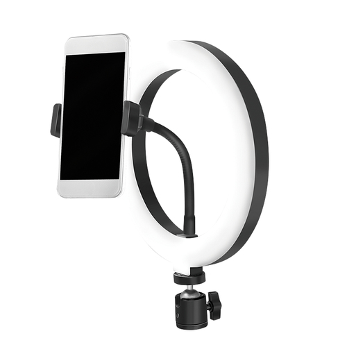 LogiLink AA0151 LED ring light black for live streaming image