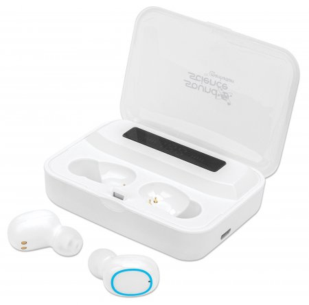 Manhattan Bluetooth, Wireless, 20 - 20000 Hz,Calls/Music,Headset/Earphones,White