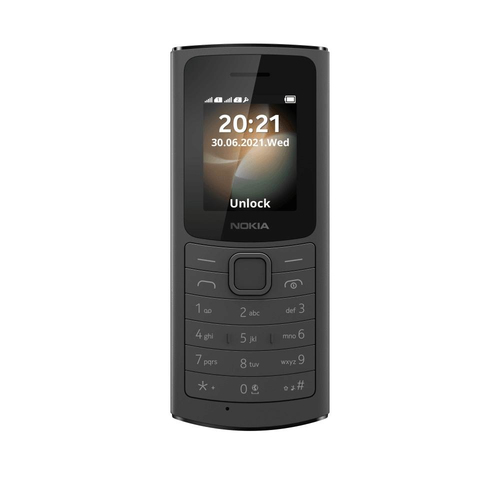 Nokia 110 4G Mobile Phone, 1.8", Dual SIM, Long Battery, Bar, Black