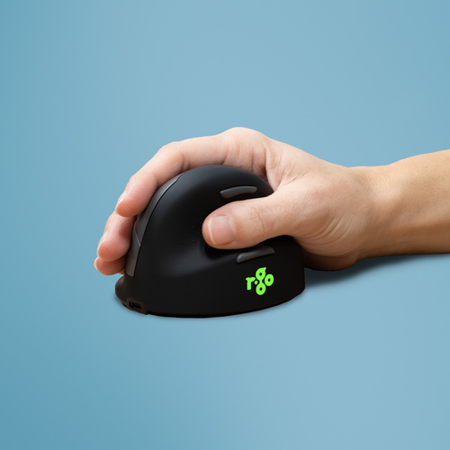 R-Go Tools Ergonomic mouse, Right-hand, Optical, Bluetooth, 1750 DPI, Black