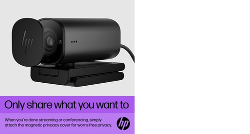 HP 325 FHD Webcam, 5 MP, 1920 x 1080 pixels, Full HD, 30 fps, USB, Black