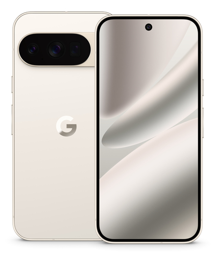 Google Pixel 10 Pro front view showing high resolution screen with thin bezels