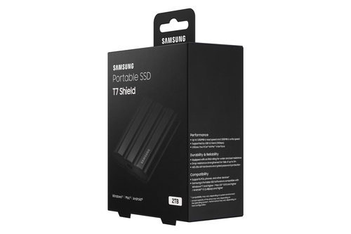 Samsung MU-PE2T0S 2TB USB-C 3.2 Gen 2 Portable SSD, Black, Password Protected