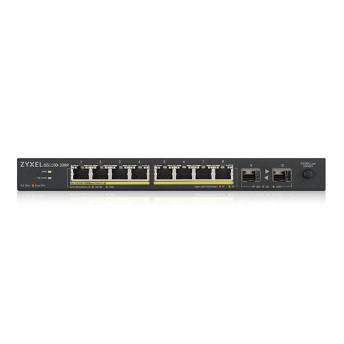Zyxel GS1100-10HP v2, Gigabit Ethernet (10/100/1000), PoE, Unmanaged Switch