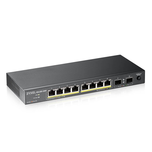 Zyxel GS1100-10HP v2, Gigabit Ethernet (10/100/1000), PoE, Unmanaged Switch