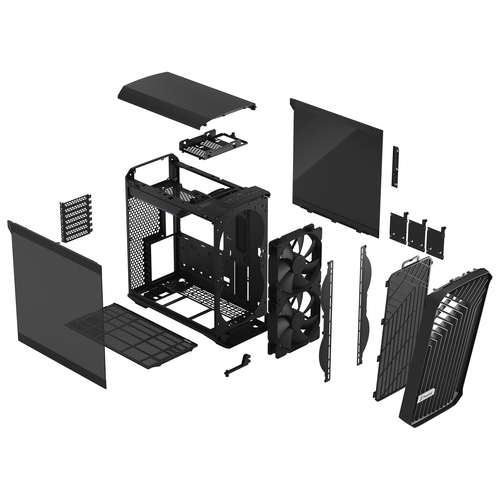 Fractal Design Torrent Compact Gaming PC Case, ATX, EATX, mATX, Tempered Glass