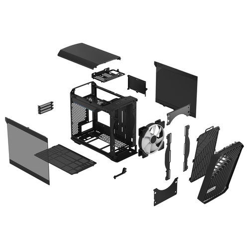 Fractal Design Torrent Nano, Micro-ITX, Tempered glass, Micro Tower, PC Case