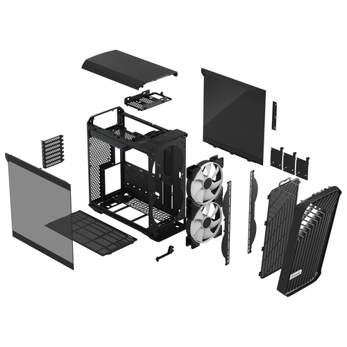 Fractal Design Torrent Compact Black Gaming PC Case – ATX, EATX, Tempered Glass