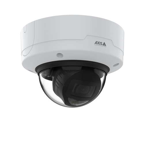 Axis 02329-001 Indoor Digital PTZ IP Camera close-up showing 5MP lens and vandal-resistant housing