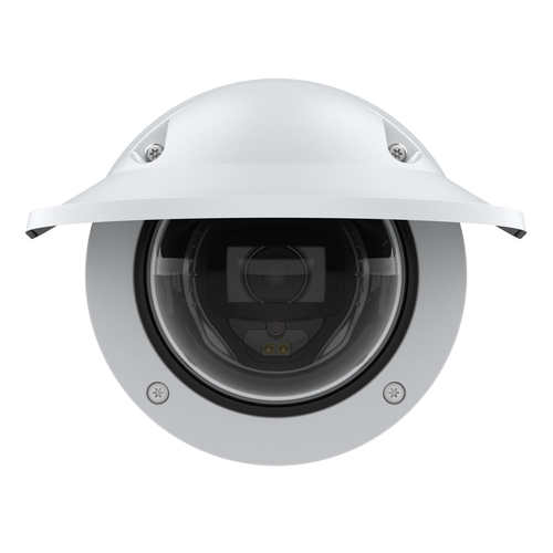 Axis 02330-001 PTZ IP Camera showing pan, tilt, and zoom functionality for wide outdoor coverage