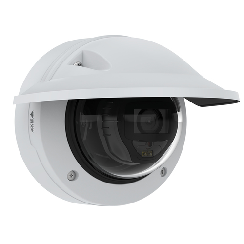 Axis 02332-001 4K PTZ IP Camera showing pan and tilt functionality for wide outdoor coverage