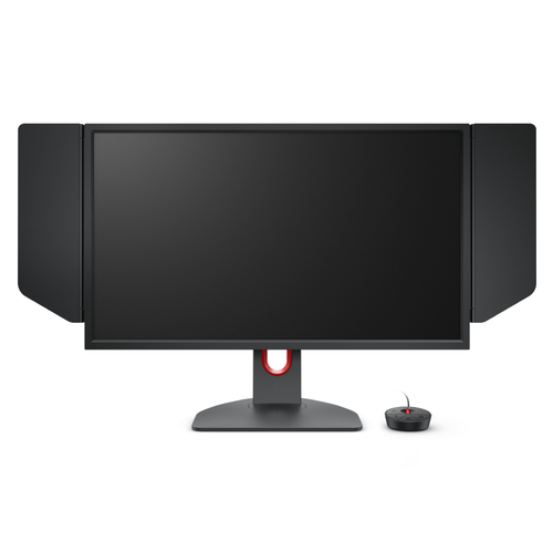 ZOWIE XL2746K monitor image highlighting ergonomic height and tilt adjustment